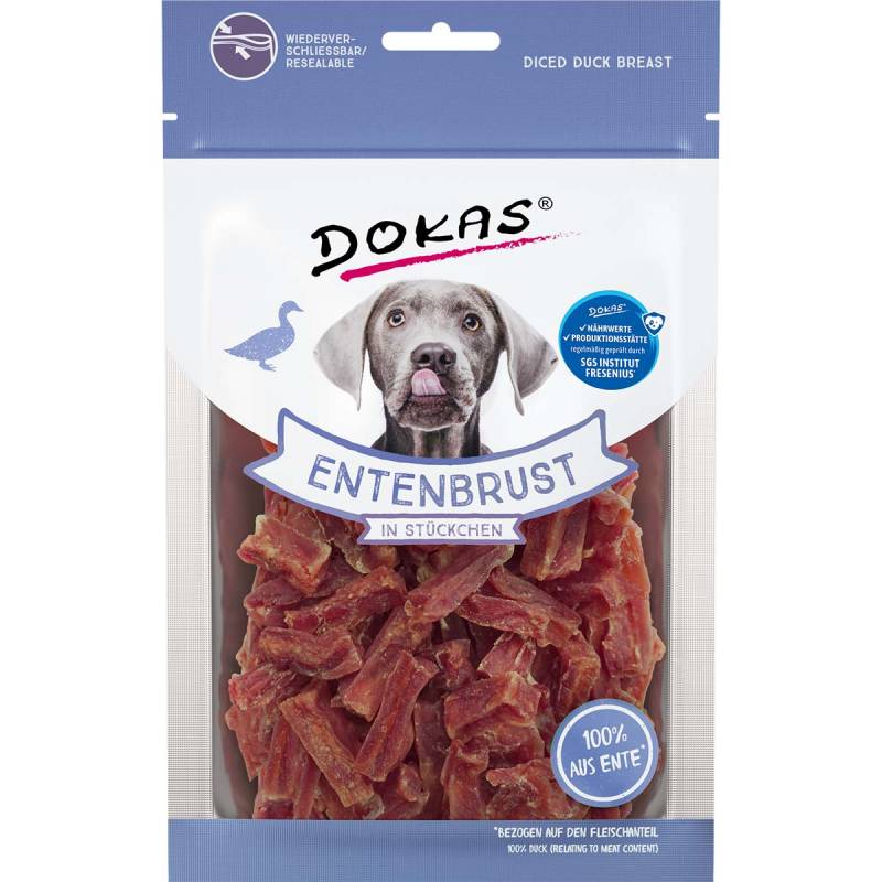 Dokas Hundesnack Entenbrust in Stückchen 12x70g von Dokas