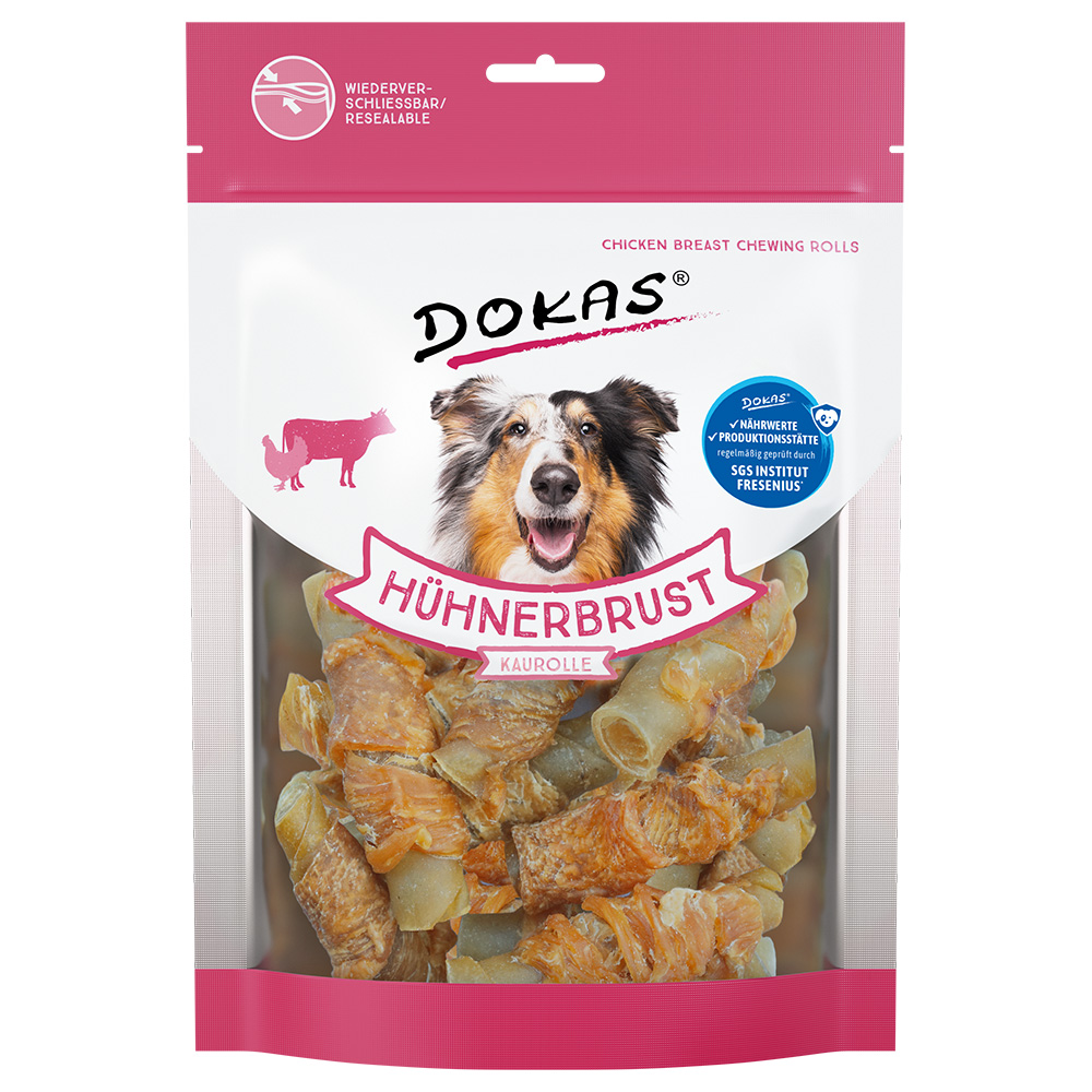 Dokas Hundesnack Hühnerbrust Kaurolle - 250 g von Dokas
