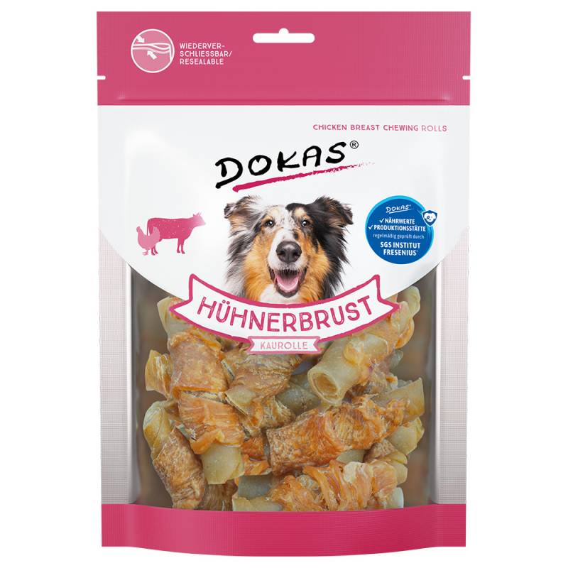 Dokas Hundesnack Hühnerbrust Kaurolle - Sparpaket: 4 x 250 g von Dokas