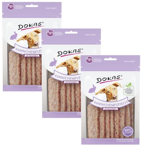 Dokas Hundesnack Kaninchenfleisch getrocknet 3 x 70g | 100 % Kaninchenfleisch | Schonend luftgetrocknet & fettarm | Hypoallergen, getreidefrei | Ergänzungsfutter für Hunde Dokas Hundesnack Kaninchenfleisch getrocknet 3 x 70g | 100 % Kaninchenfleisch | Schonend luftgetrocknet & fettarm | Hypoallergen, getreidefrei | Ergänzungsfutter für Hunde von Dokas