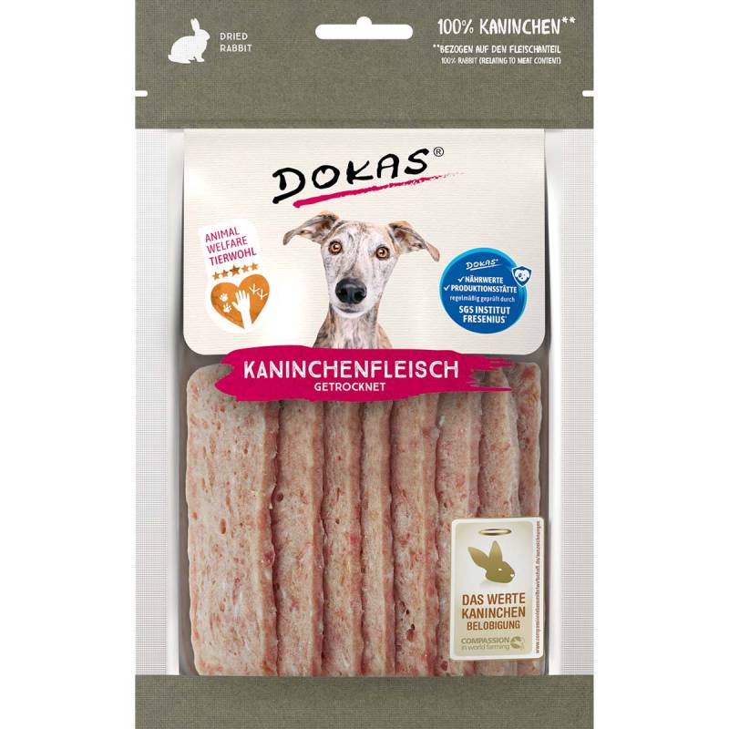 Dokas Hundesnack Kaninchenfleisch getrocknet 8x70g von Dokas