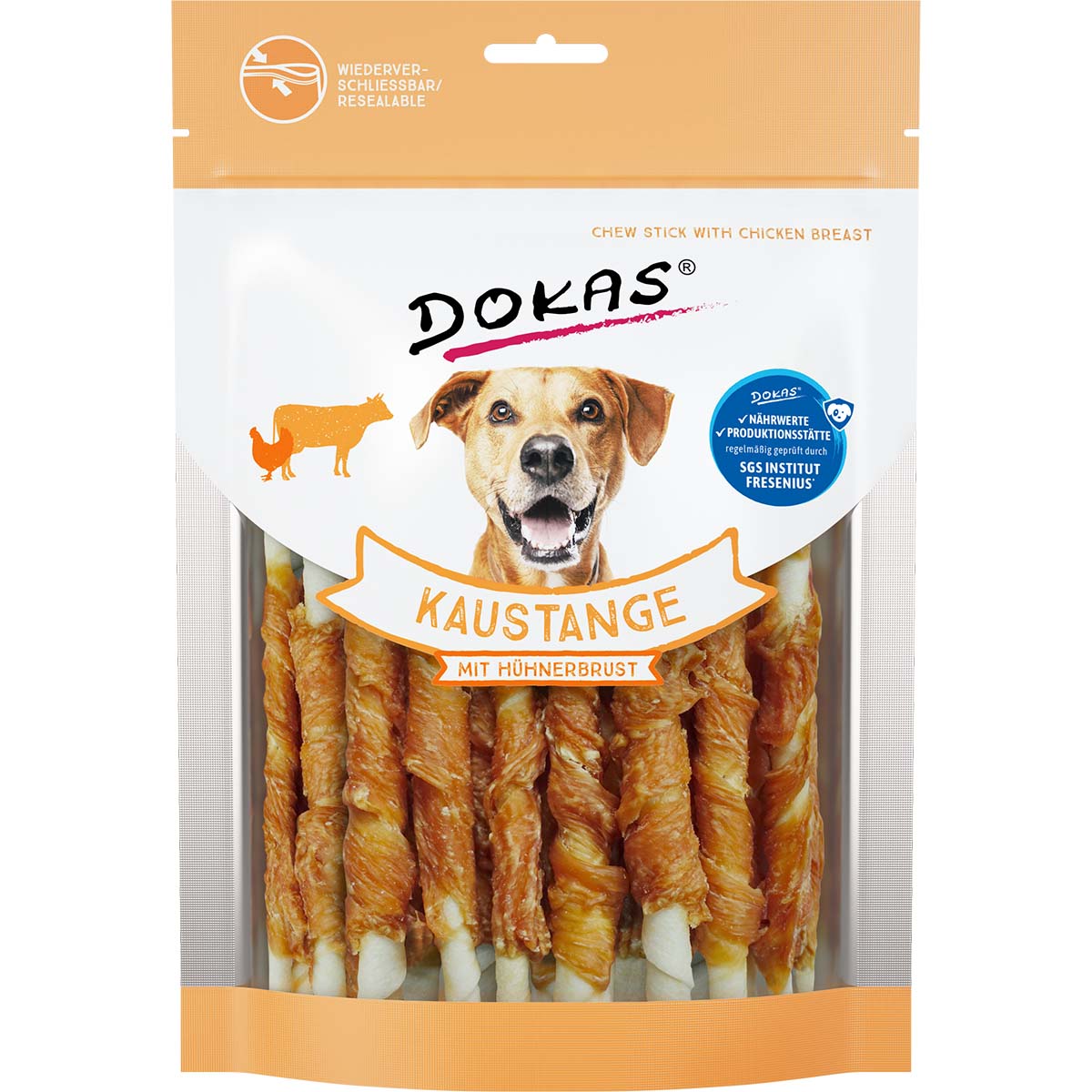 Dokas Hundesnack Kaustange mit Hühnerbrust 200g Dokas Hundesnack Kaustange mit Hühnerbrust 200g von Dokas