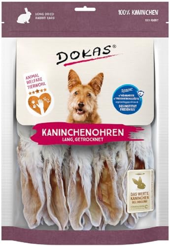 Dokas Kaninchenohren mit Fell getrocknet | 7X 180g Hundesnack Dokas Kaninchenohren mit Fell getrocknet | 7X 180g Hundesnack von Dokas