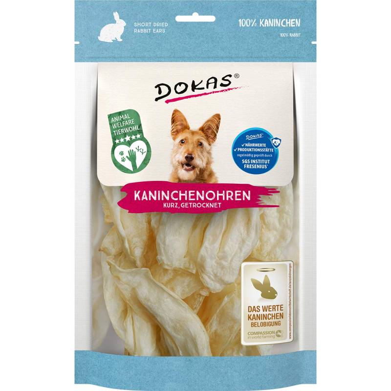 Dokas Kaninchenohren ohne Fell getrocknet 70 g von Dokas
