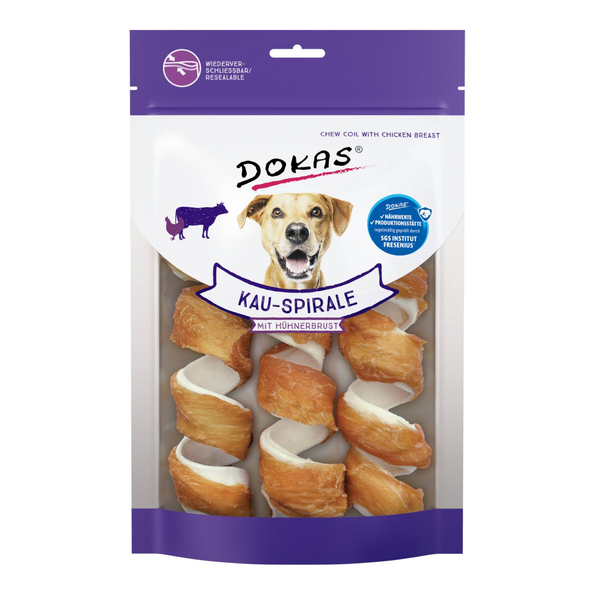 Dokas Kau-Spirale Hühnerbrust - 3 Stück (110 g) von Dokas