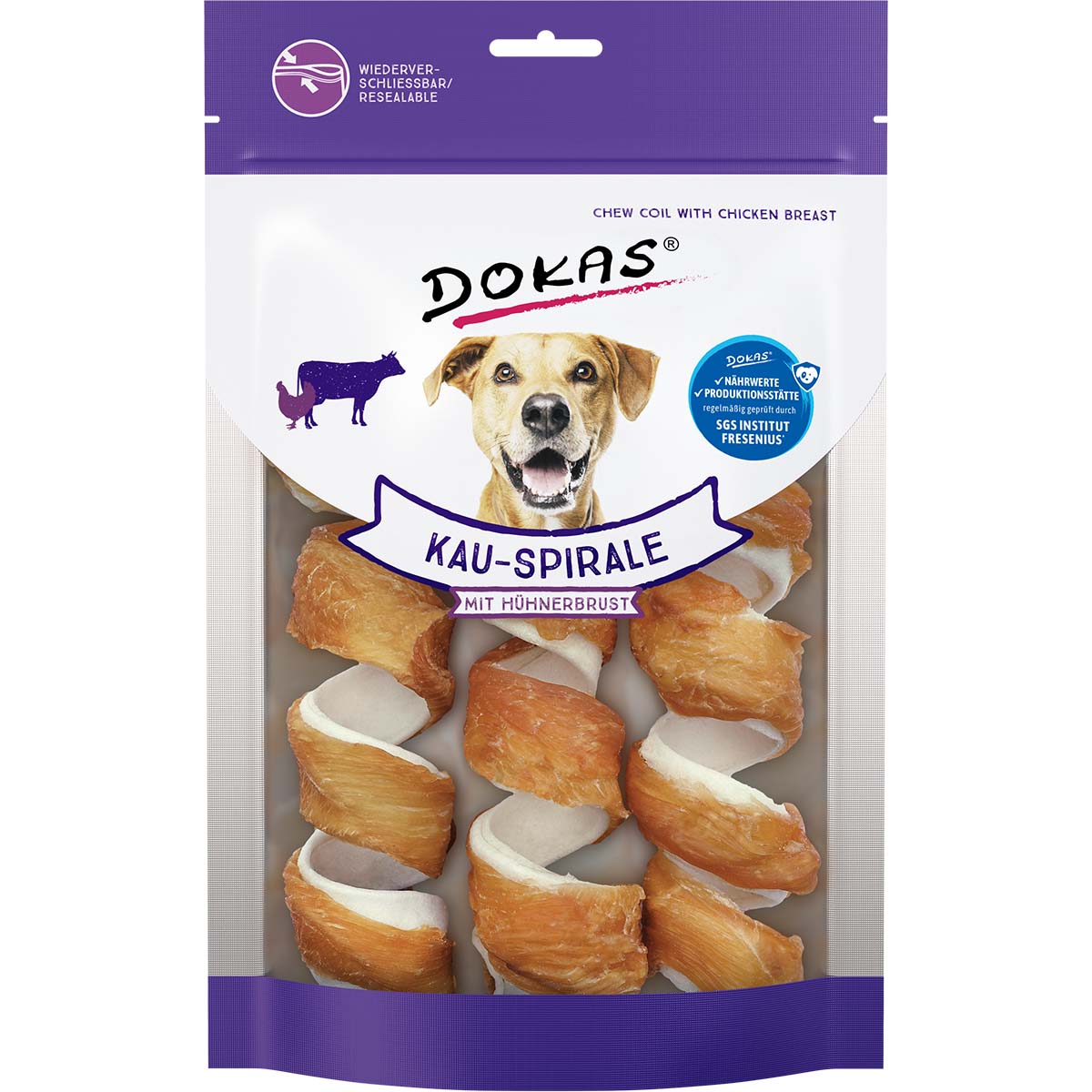 Dokas Kau-Spirale mit Hühnerbrust 110g von Dokas