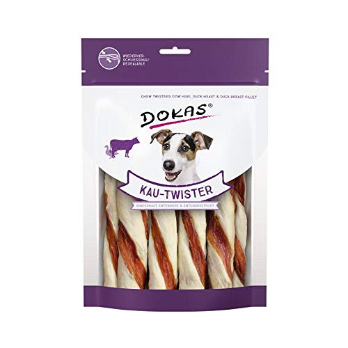 Dokas Kau-Twister Rinderhaut, Entenherz&Entenbrust | 9X 200g Hundesnack Dokas Kau-Twister Rinderhaut, Entenherz&Entenbrust | 9X 200g Hundesnack von Dokas