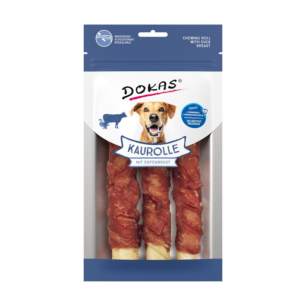 Dokas Kaurolle mit Entenbrust Medium 3x150g Dokas Kaurolle mit Entenbrust Medium 3x150g von Dokas