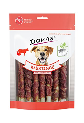 Dokas Dog Kaustange mit Entenbrust für Hunde zur Belohnung 9 x 200g von Dokas