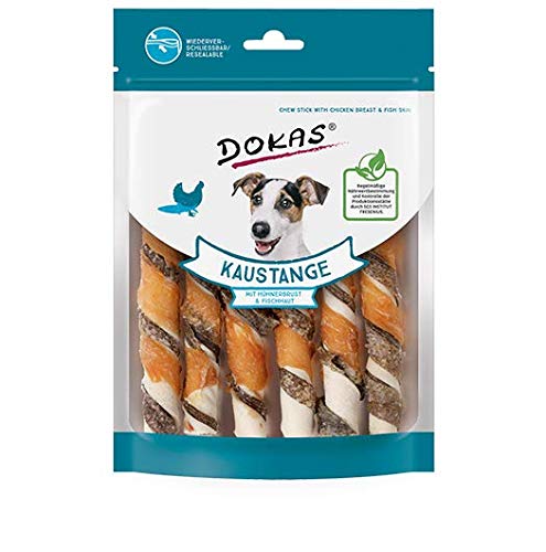 Dokas Kaustange mit Hühnerbrust & Fischhaut - Der besondere Hundesnack - perfekt für zwischendurch oder zur Belohnung - 1x150g von Dokas