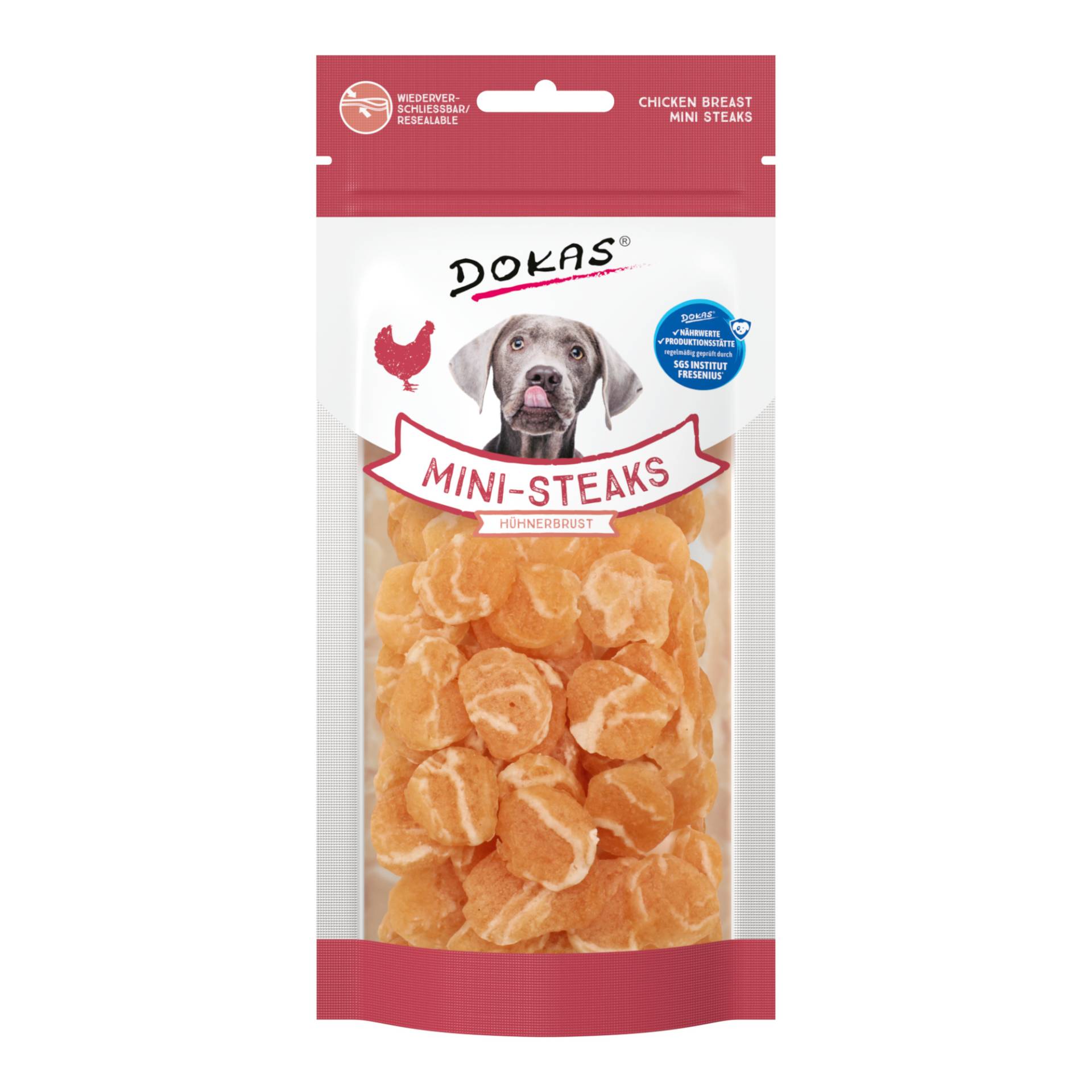 Dokas Mini Steaks Hühnerbrust - Sparpaket: 2 x 50 g von Dokas