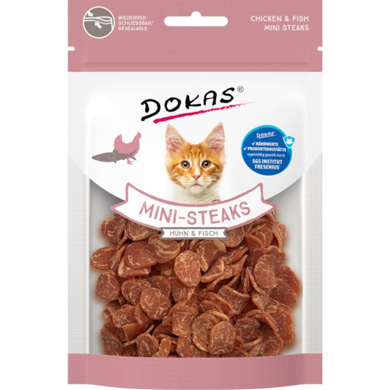 Dokas Mini-Steaks Huhn & Fisch 5x25g von Dokas