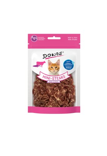 Dokas Mini-Steaks Rind & Fisch | 25g | Katzensnack für Katzen jeden Alters | Hochwertige Zutaten können diesen Snack zu einem besonderen Genuss Machen | Als Belohnung Dokas Mini-Steaks Rind & Fisch | 25g | Katzensnack für Katzen jeden Alters | Hochwertige Zutaten können diesen Snack zu einem besonderen Genuss Machen | Als Belohnung von Dokas