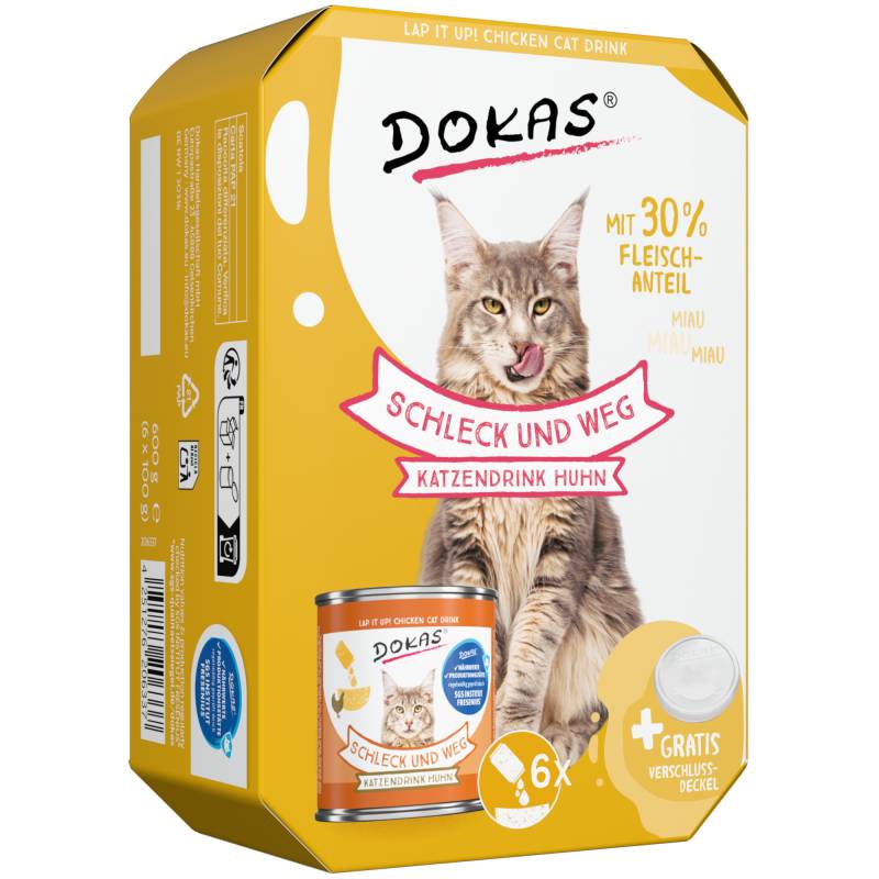 Dokas Schleck und Weg Huhn Katzendrink - Sparpaket: 18 x 100 g von Dokas