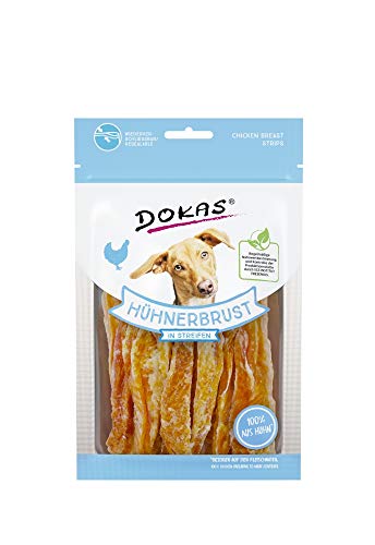 Dokas Snack Hühnerbrust in Streifen | Hundesnack- 70g von Dokas