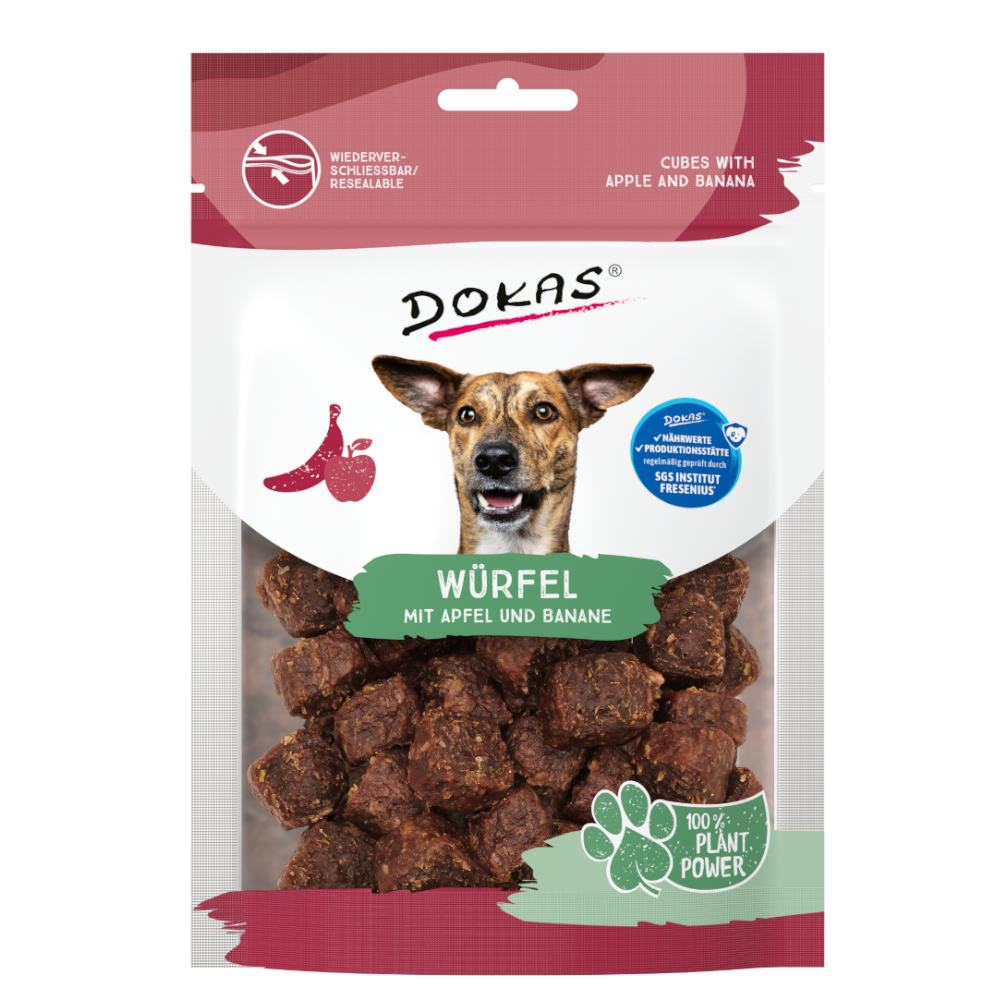 Dokas Würfel mit Apfel & Banane - 105 g von Dokas