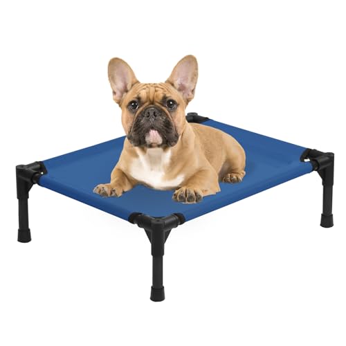 Dokdogs Kleines, erhöhtes Hundebett, 55,9 cm, Kühlbett für Welpen, mit abnehmbarem, waschbarem, atmungsaktivem Netzgewebe, erhöhtes Hundebett für drinnen und draußen, Blau Dokdogs Kleines, erhöhtes Hundebett, 55,9 cm, Kühlbett für Welpen, mit abnehmbarem, waschbarem, atmungsaktivem Netzgewebe, erhöhtes Hundebett für drinnen und draußen, Blau von Dokdogs