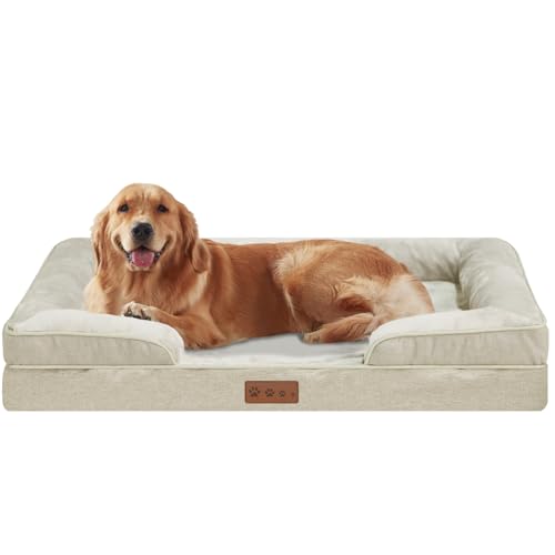 Dokdogs XL Hundebett mit Seiten, orthopädisches Schaumstoff-Haustiersofa, Beige, große Hundebetten mit waschbaren Bezügen & rutschfester Unterseite, wasserdichtes Couchbett für Hunde (XL, Beige) Dokdogs XL Hundebett mit Seiten, orthopädisches Schaumstoff-Haustiersofa, Beige, große Hundebetten mit waschbaren Bezügen & rutschfester Unterseite, wasserdichtes Couchbett für Hunde (XL, Beige) von Dokdogs