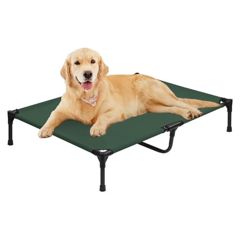 Dokdogs XL erhöhtes Hundebett, 130 cm, wasserdicht, erhöhtes Kühlbett für 55 kg Hunde, mit waschbarem, atmungsaktivem Netzgewebe, Allwetter-Hundebett für draußen mit rutschfesten Füßen, Grün Dokdogs XL erhöhtes Hundebett, 130 cm, wasserdicht, erhöhtes Kühlbett für 55 kg Hunde, mit waschbarem, atmungsaktivem Netzgewebe, Allwetter-Hundebett für draußen mit rutschfesten Füßen, Grün von Dokdogs
