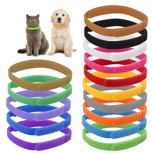 Dokeno 15-teiliges Welpen ID Halsband-Set, Soft & Anpassbar, Mehrfarbig, Nylon, für Welpen & Kätzchen, 35 cm x 1 cm Dokeno 15-teiliges Welpen ID Halsband-Set, Soft & Anpassbar, Mehrfarbig, Nylon, für Welpen & Kätzchen, 35 cm x 1 cm von Dokeno