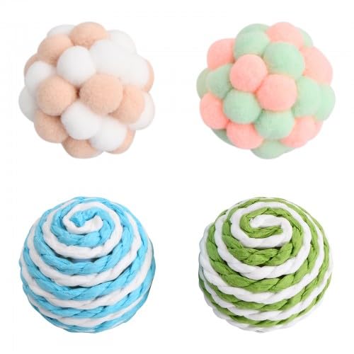 Dokeno Filzbälle für Katzen 4 Stück, Katzenbälle aus Filz 4 cm, Katzenspielzeug Ball, Katzen Spielzeug Katzenbälle, Filzbälle Katze, Filzbälle Bunt, katzenspielzeug Bälle Set, Ball Kätzchen Spielen Dokeno Filzbälle für Katzen 4 Stück, Katzenbälle aus Filz 4 cm, Katzenspielzeug Ball, Katzen Spielzeug Katzenbälle, Filzbälle Katze, Filzbälle Bunt, katzenspielzeug Bälle Set, Ball Kätzchen Spielen von Dokeno