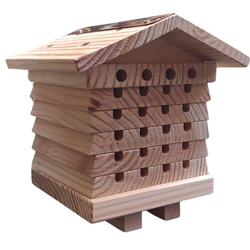 Bienenhotel - Insektenhotel für Solitaire Bienen - Nachhaltiges Holz, wetterfest, zerlegbar - Ideal für Garten, Balkon & Naturerziehung Bienenhotel - Insektenhotel für Solitaire Bienen - Nachhaltiges Holz, wetterfest, zerlegbar - Ideal für Garten, Balkon & Naturerziehung von Dokkodo