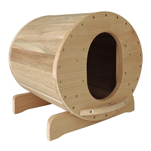 Dokkodo - Katzenhaus aus Holz 'Rondo' - Rundes Katzenhaus für Innen und Außen - Komfortables und langlebiges Design Dokkodo - Katzenhaus aus Holz 'Rondo' - Rundes Katzenhaus für Innen und Außen - Komfortables und langlebiges Design von Dokkodo