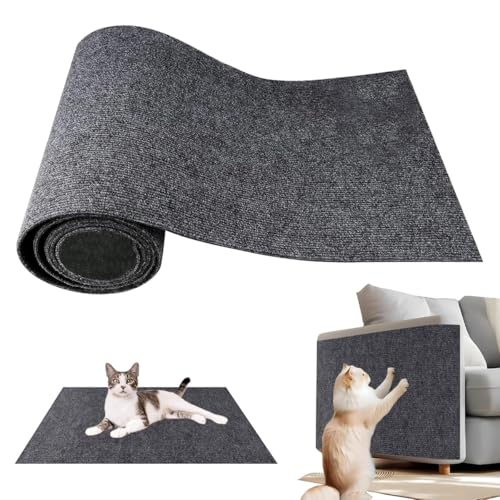 Katzenkratzmatten Selbstklebend 40cm x 200cm, Kratzschutz Wand Sofa Katze, DIY Trimmbarer Kratzteppich für Schützt Möbel, Katzen Kratzschutz, AntiKratz Tape für Katzenständer von Doksvp