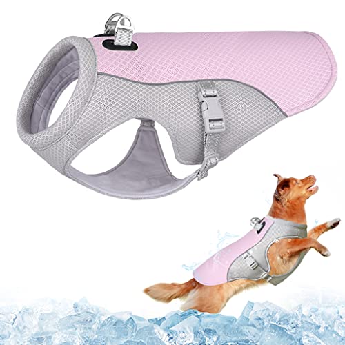 Dolahovy Hund Kühlweste Geschirr, Atmungsaktive Mesh Hund Cool Jacke Einstellbare Sommer Hund Mantel Reflektierende Sicherheit EIS Kleidung für große mittlere kleine Hunde im Freien Dolahovy Hund Kühlweste Geschirr, Atmungsaktive Mesh Hund Cool Jacke Einstellbare Sommer Hund Mantel Reflektierende Sicherheit EIS Kleidung für große mittlere kleine Hunde im Freien von Dolahovy