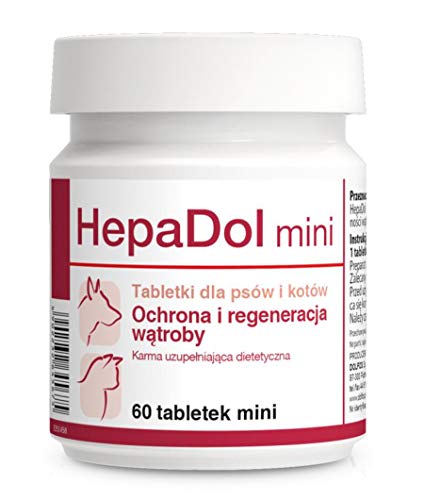 DOLFOS HepaDol Mini 60 Tabl Lebertabl für Hund und Katze Präparat für Hunde und Katzen zur Unterstützung der Leberaktivität bei chronischer Infektion von Dolfos