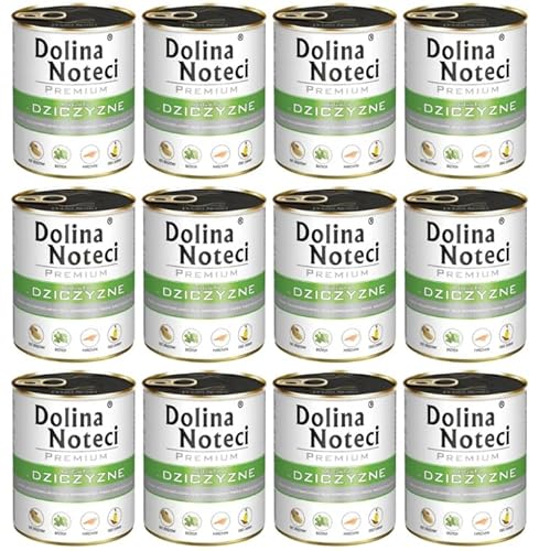 Dolina Noteci Premium - Alleinfuttermittel für ausgewachsene Hunde Aller Rassen mit viel Wildfleisch 12 x 800g von DOLINA NOTECI