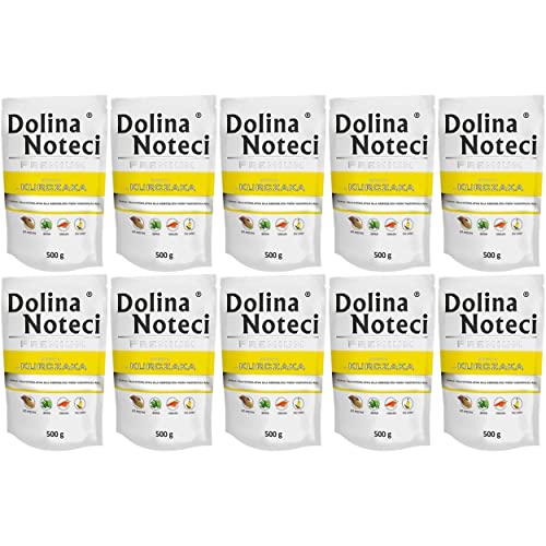 Dolina Noteci Premium Nassfutter für Hunde Reich an Huhn Glutenfrei 10x 500g von DOLINA NOTECI