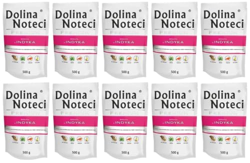 Dolina Noteci Premium Nassfutter für Hunde Truthahn Glutenfrei 10 x 500g von DOLINA NOTECI