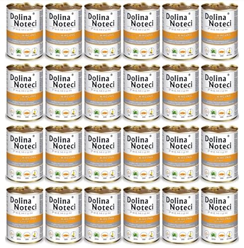 Dolina Noteci Premium Nassfutter für Hunde in Dosen Ente mit Kürbis Glutenfrei 24 x 400g von DOLINA NOTECI