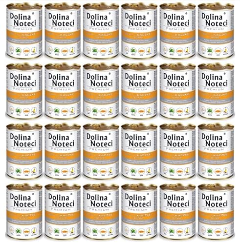 Dolina Noteci Premium Nassfutter für Hunde in Dosen Ente mit Kürbis Glutenfrei 24 x 400g von DOLINA NOTECI