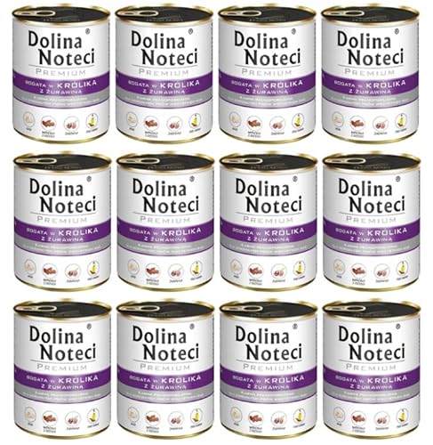 Dolina Noteci Premium Nassfutter für Hunde in Dosen Kaninchen mit Moosbeeren Glutenfrei 12 x 800g Dolina Noteci Premium Nassfutter für Hunde in Dosen Kaninchen mit Moosbeeren Glutenfrei 12 x 800g von DOLINA NOTECI