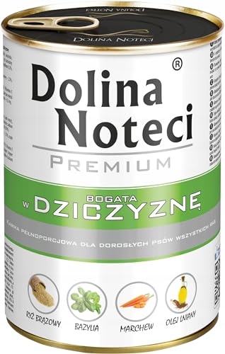 Dolina Noteci Premium Nassfutter für Hunde in Dosen mit Wildfleisch Glutenfrei 24 x 400g von DOLINA NOTECI