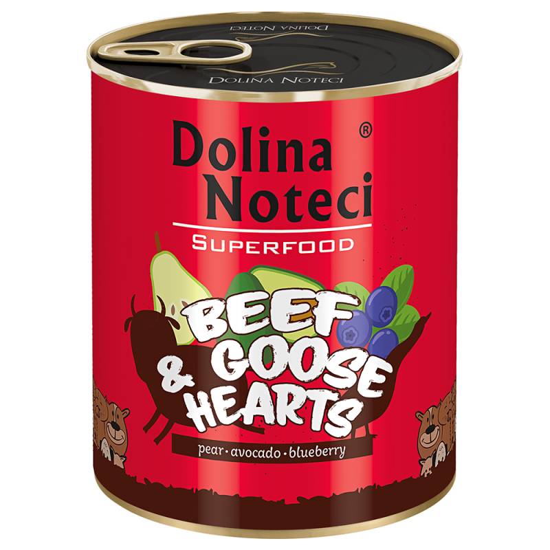 Dolina Noteci Superfood 6 x 800 g - Rind und Gänseherzen von Dolina Noteci