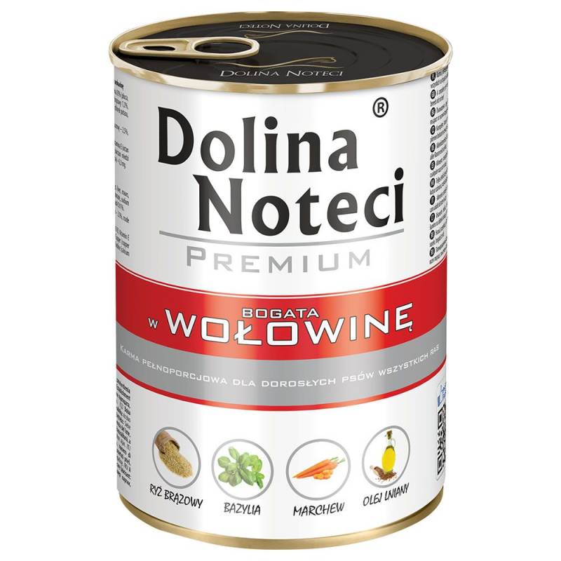 Mixpaket Dolina Noteci Premium 24 x 400 g - Mix (Lamm, Rind, Pute & Ente) von Dolina Noteci