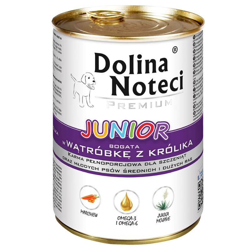 Sparpaket Dolina Noteci Premium Junior 48 x 400 g - Kaninchenleber von Dolina Noteci