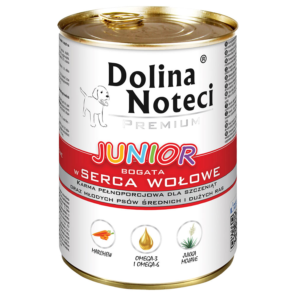 Sparpaket Dolina Noteci Premium Junior 48 x 400 g - Rinderherzen Sparpaket Dolina Noteci Premium Junior 48 x 400 g - Rinderherzen von Dolina Noteci