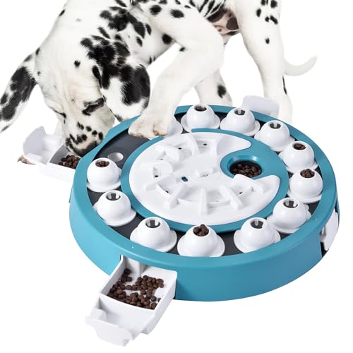 DollSheriffgoo Hunde-Puzzle-Spielzeug, geistige Stimulation – Level 3 in 1 Hundefutter-Puzzle-Spielzeug, Leckerli-Puzzle-Futterspender (Advanced-Mars Green Brainstorm) von DollSheriffgoo