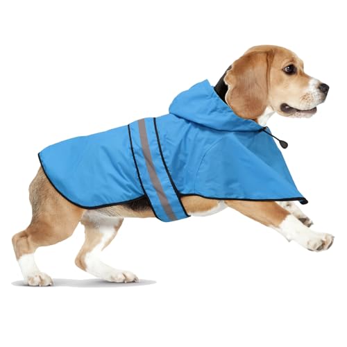 Domagiker Wasserdichter Hunde-Regenmantel – Regenmäntel mit Kapuze für Hunde, verstellbar, reflektierend, winddichte Hunderegenjacke, Haustier-Regenponcho für kleine, mittelgroße und große Hunde Domagiker Wasserdichter Hunde-Regenmantel – Regenmäntel mit Kapuze für Hunde, verstellbar, reflektierend, winddichte Hunderegenjacke, Haustier-Regenponcho für kleine, mittelgroße und große Hunde von Domagiker