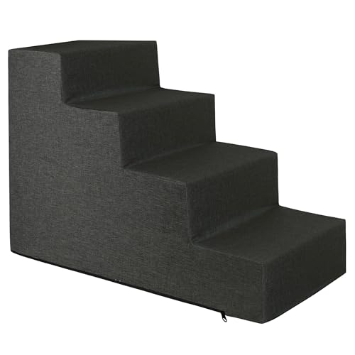 Domarex Haustiertreppe Hundetreppe Treppenstufen für Hunde – Hunderampe - Für Betten und Sofas - Wasserdichtes Polyester-Gewebe - Rampe mit 4 Stufen 30x60x40 cm L Grau Domarex Haustiertreppe Hundetreppe Treppenstufen für Hunde – Hunderampe - Für Betten und Sofas - Wasserdichtes Polyester-Gewebe - Rampe mit 4 Stufen 30x60x40 cm L Grau von Domarex