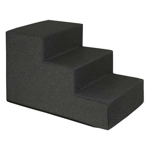 Domarex Haustiertreppe Hundetreppe Treppenstufen für Hunde – Hunderampe - Für kleine Hunde - Für Betten und Sofas - Wasserdichtes Polyester-Gewebe - Rampe mit 3 Stufen 30x50x30 cm, L Grau Domarex Haustiertreppe Hundetreppe Treppenstufen für Hunde – Hunderampe - Für kleine Hunde - Für Betten und Sofas - Wasserdichtes Polyester-Gewebe - Rampe mit 3 Stufen 30x50x30 cm, L Grau von Domarex