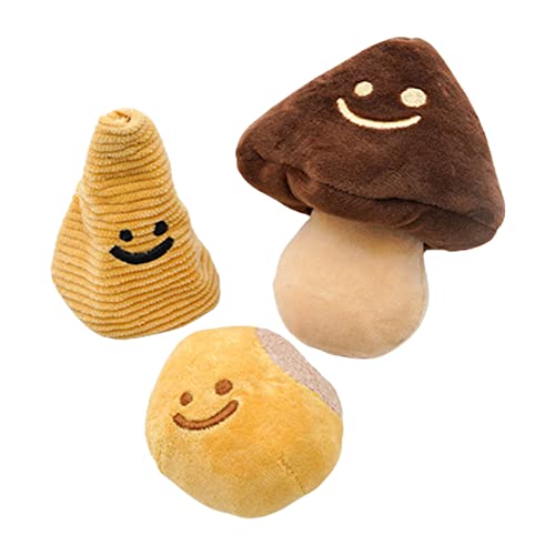For Creative Dog Plush Toys Tear Resistant Called Hidden Food Pet Toys 3 Pcs Dog Vocal Toys Odor Free Tox Vocal Toy Mushroom von Domasvmd