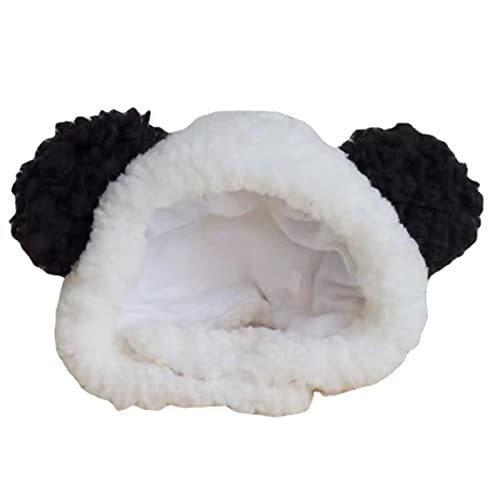 Niedlicher Hut zum Verkleiden von Haustieren, Panda-Mütze mit Ohren, hält warm, Kopfbedeckung, Cosplay-Zubehör für Katzen und Hunde, Haustierkostüm, Mütze, Hüte nur für Katzen, Bär, Kätzchen, Hund, von Domasvmd
