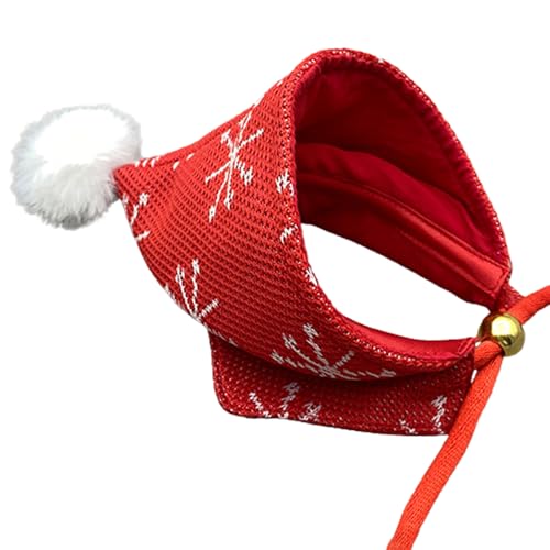 Weihnachtliches Haustier-Schneeflockenmuster, Kapuzenhut mit verstellbarem Kinnseil, Haustier-Schal, niedlicher Hund, buntes Speichel-Handtuch, Haustier-Handtuch, saugfähiges Handtuch, von Domasvmd