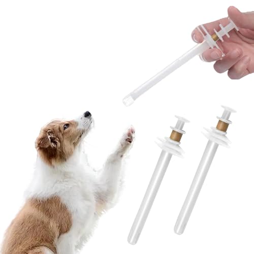 2 x Haustier-Pillen-Pistole, für Katzen und Hunde, Futterspender, Shooter für Tiermedizin, Futterwerkzeug, Tablettenspritze, Schieber für Hunde, Katzen, Neugeborene Tiere 2 x Haustier-Pillen-Pistole, für Katzen und Hunde, Futterspender, Shooter für Tiermedizin, Futterwerkzeug, Tablettenspritze, Schieber für Hunde, Katzen, Neugeborene Tiere von Domicubes