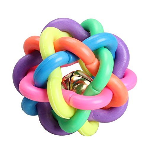 Domybest Pet Hund Katze Spielzeug Colorful Gummi rund Ball mit Glöckchen Spielzeug Größe S Domybest Pet Hund Katze Spielzeug Colorful Gummi rund Ball mit Glöckchen Spielzeug Größe S von Domybest